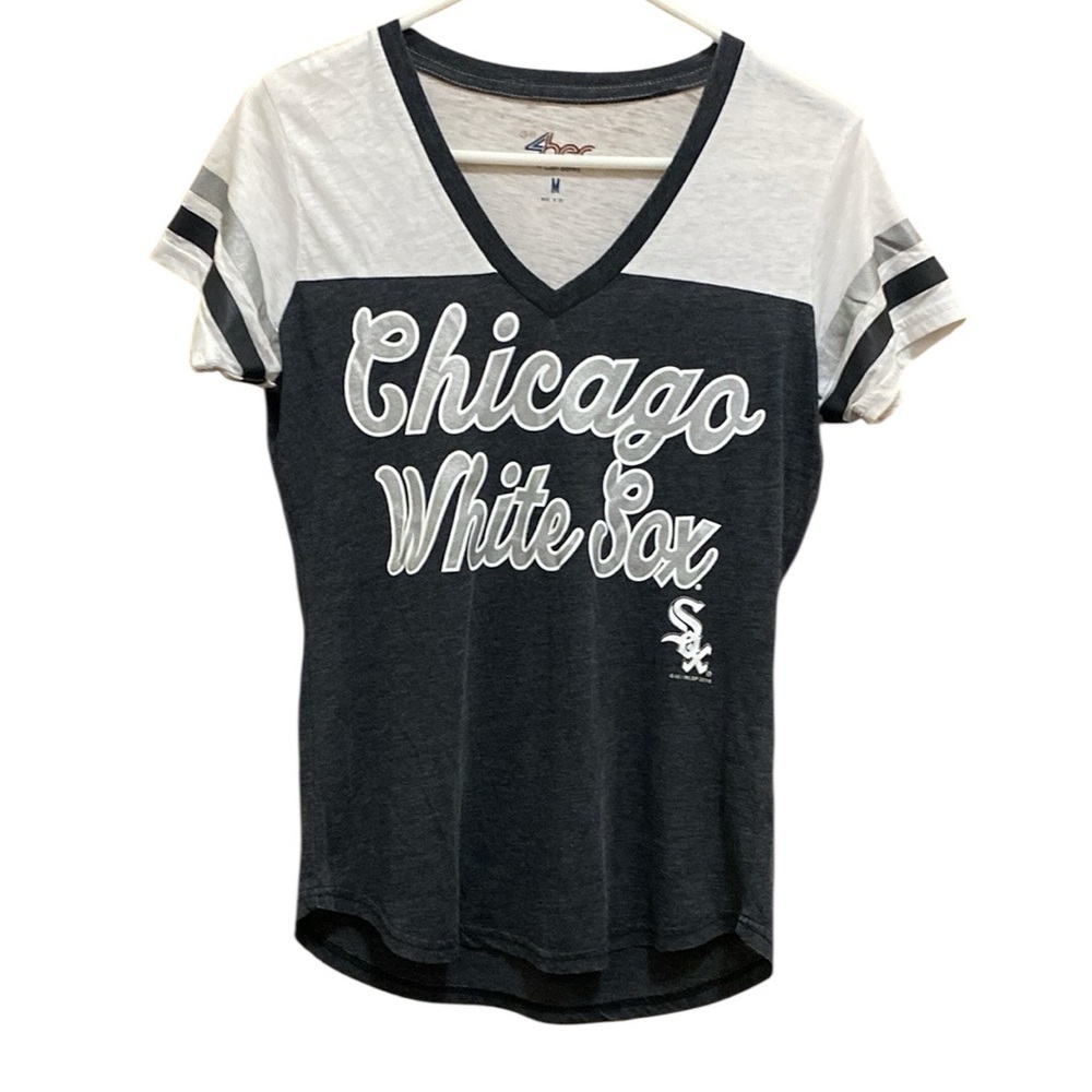 NWT Black and White Fitted Short Sleeve Tee - Picture 1 of 9